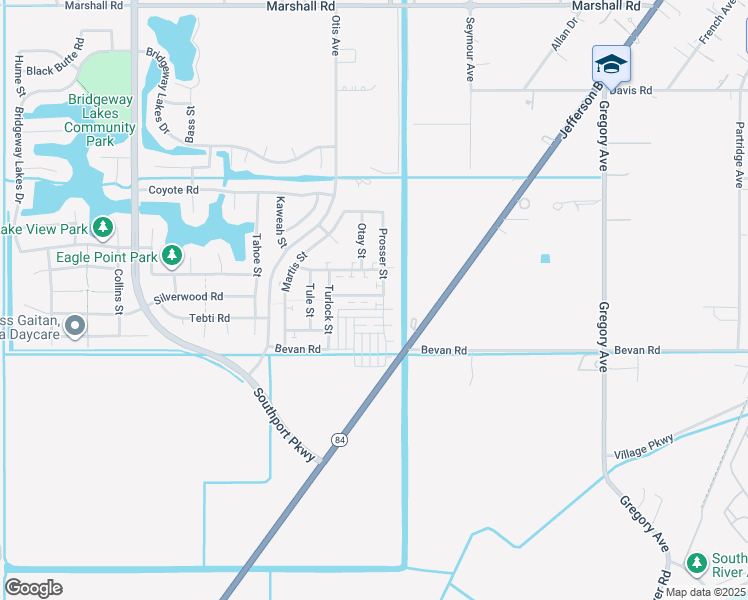 map of restaurants, bars, coffee shops, grocery stores, and more near 3254 New York Road in West Sacramento