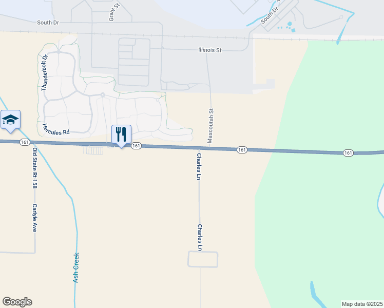 map of restaurants, bars, coffee shops, grocery stores, and more near 4536 Tweet Court in Scott Air Force Base