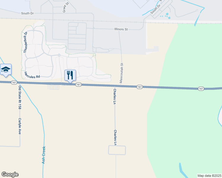 map of restaurants, bars, coffee shops, grocery stores, and more near 4536 Tweet Court in Scott Air Force Base