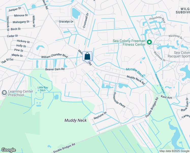 map of restaurants, bars, coffee shops, grocery stores, and more near 625 Driftwood Court in Frankford