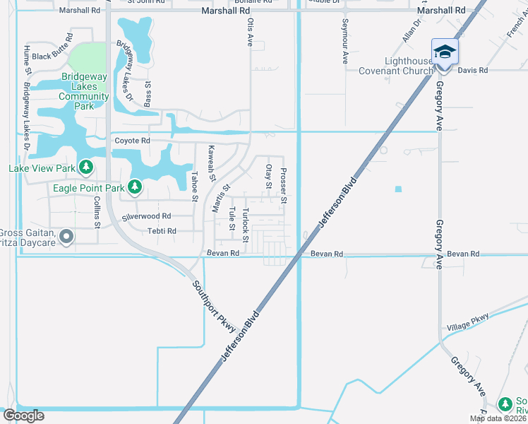 map of restaurants, bars, coffee shops, grocery stores, and more near 3255 San Vicente Road in West Sacramento