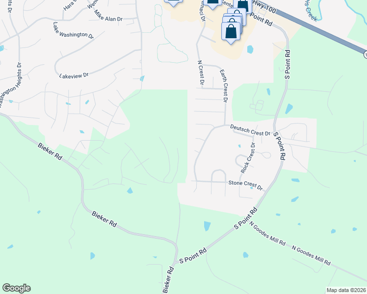 map of restaurants, bars, coffee shops, grocery stores, and more near 2331 Gold Crest Court in Washington