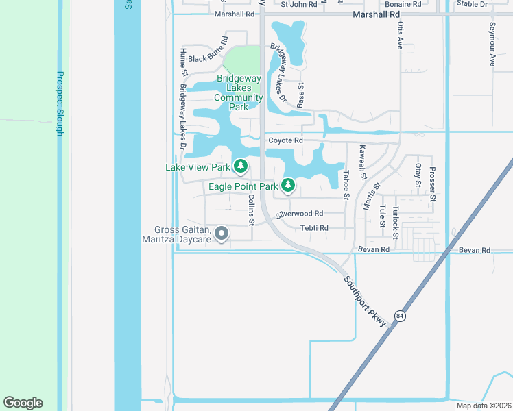 map of restaurants, bars, coffee shops, grocery stores, and more near 3945 Collins Street in West Sacramento