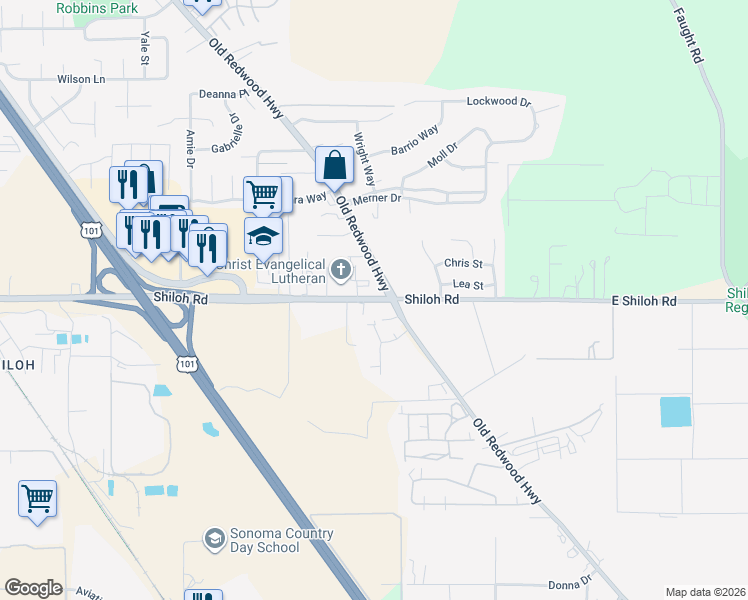 map of restaurants, bars, coffee shops, grocery stores, and more near in Windsor