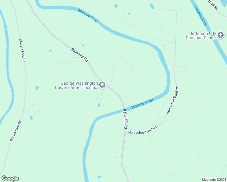 map of restaurants, bars, coffee shops, grocery stores, and more near 3804 Bald Hill Road in Jefferson City