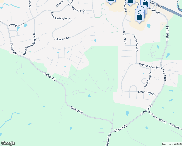 map of restaurants, bars, coffee shops, grocery stores, and more near 747 Kleekamp Lane in Washington
