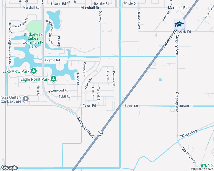 map of restaurants, bars, coffee shops, grocery stores, and more near 3255 San Vicente Road in West Sacramento