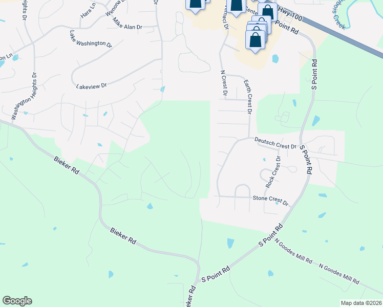 map of restaurants, bars, coffee shops, grocery stores, and more near 2331 Gold Crest Court in Washington