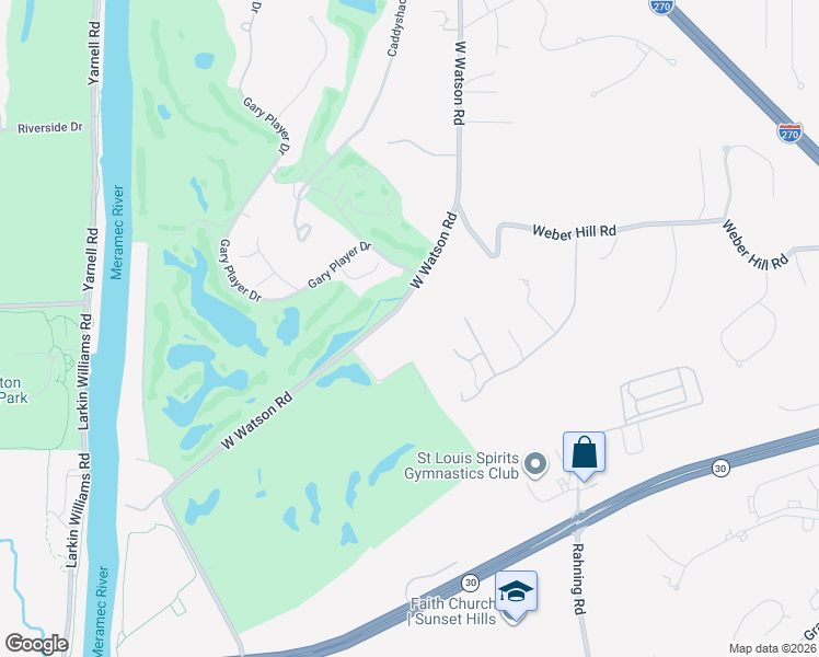 map of restaurants, bars, coffee shops, grocery stores, and more near 12887 Edelen Lane in St. Louis