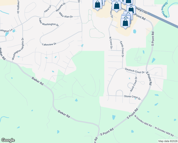 map of restaurants, bars, coffee shops, grocery stores, and more near 747 Kleekamp Lane in Washington
