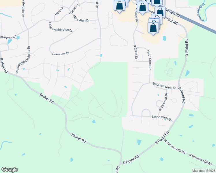 map of restaurants, bars, coffee shops, grocery stores, and more near 747 Kleekamp Lane in Washington