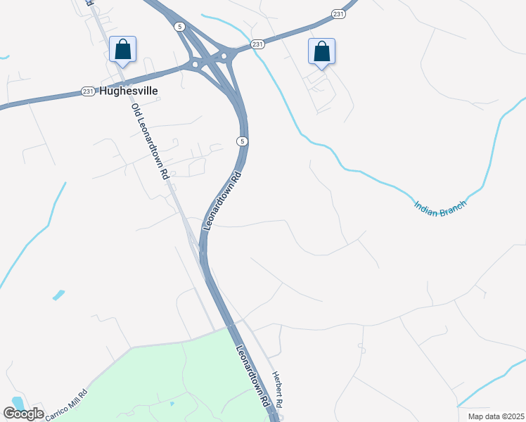 map of restaurants, bars, coffee shops, grocery stores, and more near 15410 Homeland Drive in Hughesville