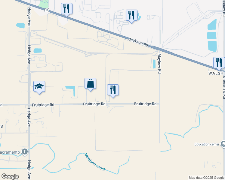 map of restaurants, bars, coffee shops, grocery stores, and more near 5467 Ballantine Street in Sacramento