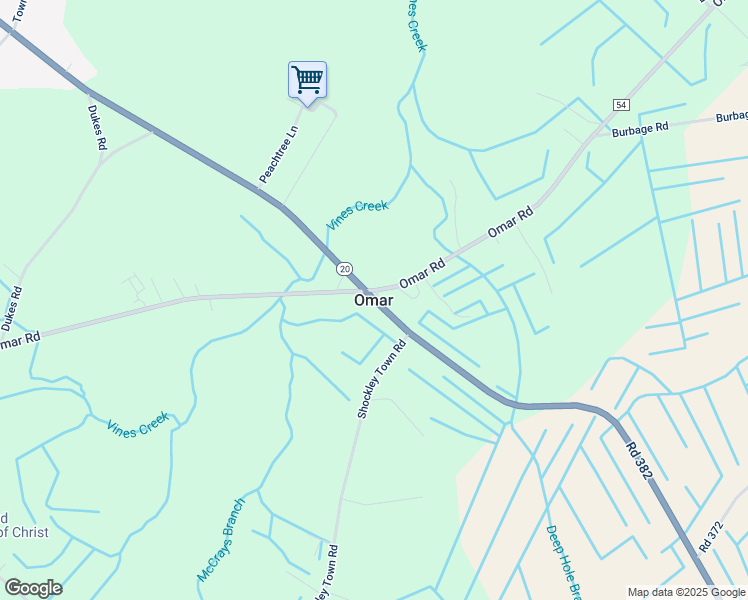 map of restaurants, bars, coffee shops, grocery stores, and more near Omar Road in Frankford