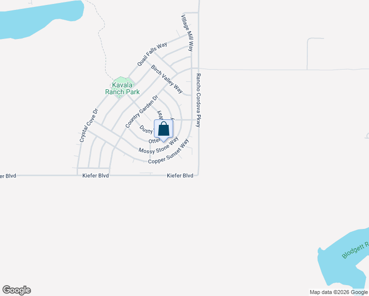 map of restaurants, bars, coffee shops, grocery stores, and more near 5403 Copper Sunset Way in Rancho Cordova