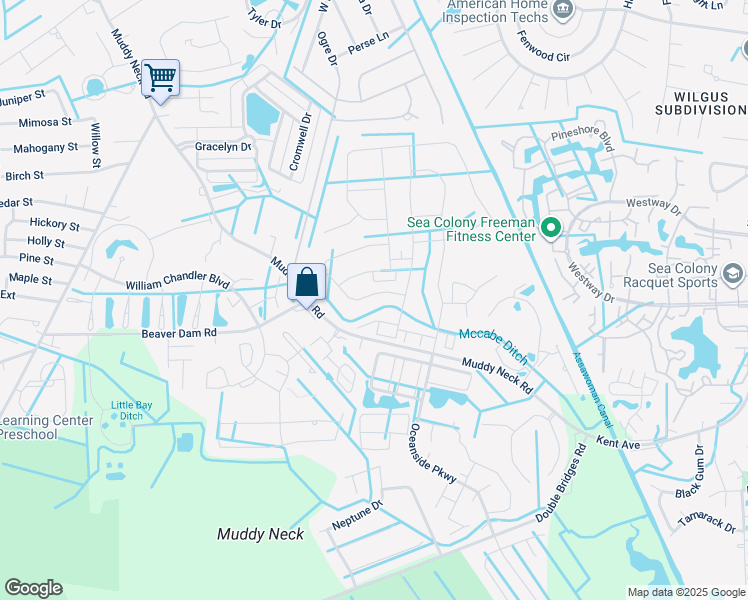 map of restaurants, bars, coffee shops, grocery stores, and more near 22 Bennett Point Lane in Frankford
