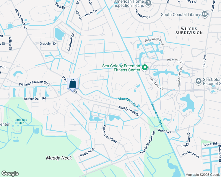 map of restaurants, bars, coffee shops, grocery stores, and more near 32 Beach Club Avenue in Frankford