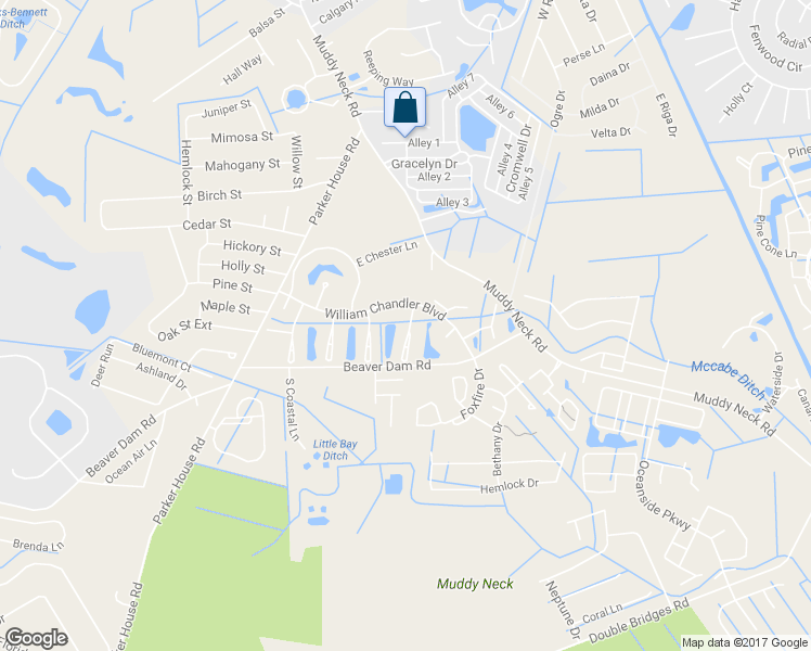 map of restaurants, bars, coffee shops, grocery stores, and more near 33522 Westhampton Lane in Ocean View