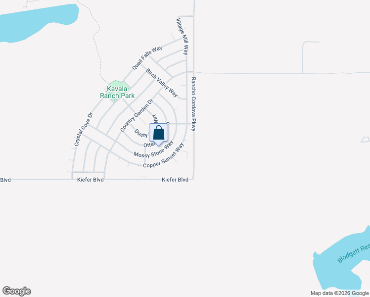map of restaurants, bars, coffee shops, grocery stores, and more near 5403 Copper Sunset Way in Rancho Cordova