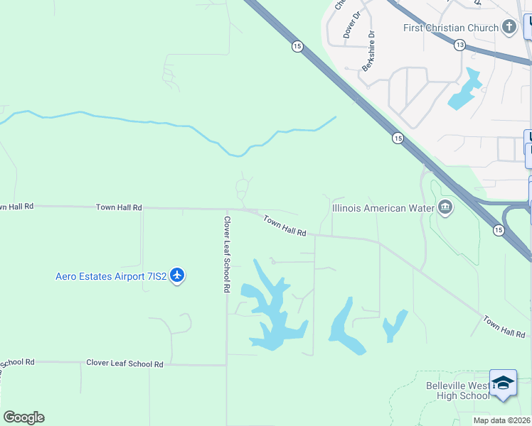 map of restaurants, bars, coffee shops, grocery stores, and more near 6216 Town Hall Road in Belleville