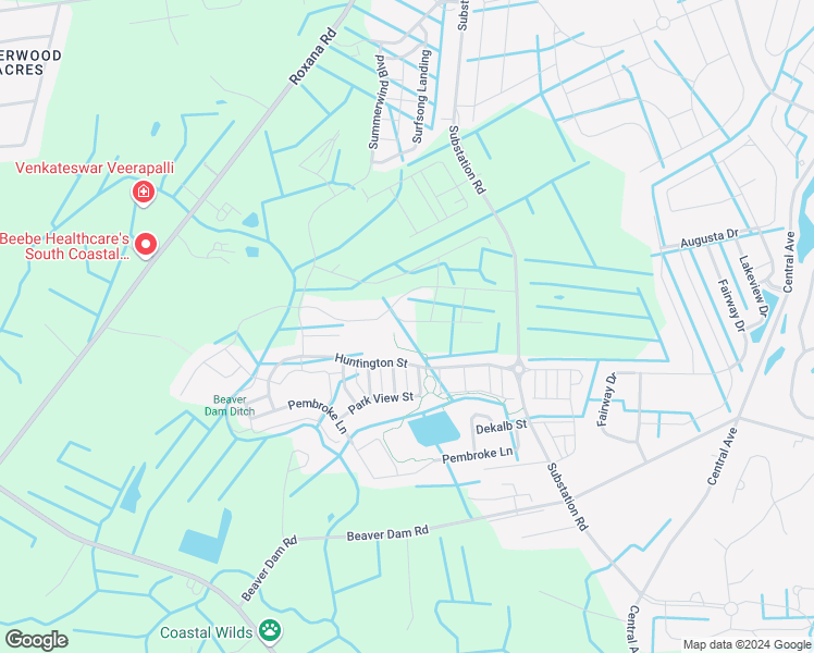 map of restaurants, bars, coffee shops, grocery stores, and more near 32020 Sand Bank Lane in Millville