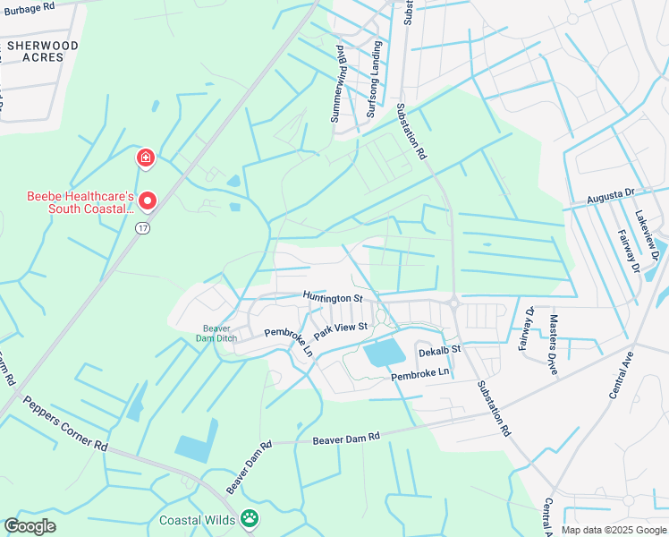 map of restaurants, bars, coffee shops, grocery stores, and more near 36628 Calm Water Drive in Millville