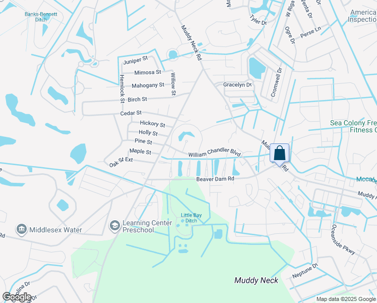 map of restaurants, bars, coffee shops, grocery stores, and more near 37919 William Chandler Boulevard in Ocean View