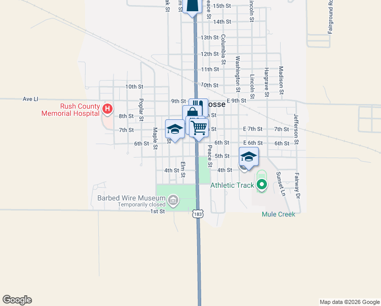 map of restaurants, bars, coffee shops, grocery stores, and more near 400-498 Elm Street in La Crosse