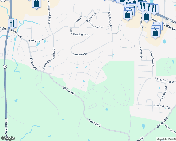 map of restaurants, bars, coffee shops, grocery stores, and more near 2286 Statten Drive in Washington