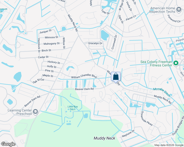 map of restaurants, bars, coffee shops, grocery stores, and more near 33387 Lazy Dazy Lane in Ocean View