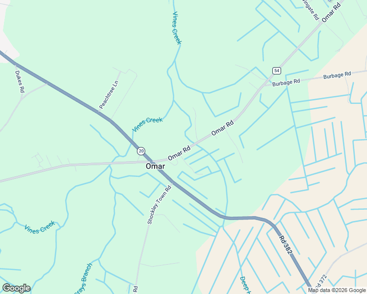 map of restaurants, bars, coffee shops, grocery stores, and more near 31033 Omar Road in Frankford
