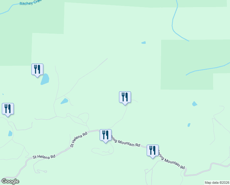 map of restaurants, bars, coffee shops, grocery stores, and more near 4040 Spring Mountain Road in St. Helena