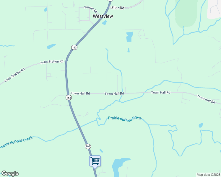 map of restaurants, bars, coffee shops, grocery stores, and more near 7253 Town Hall Road in Belleville