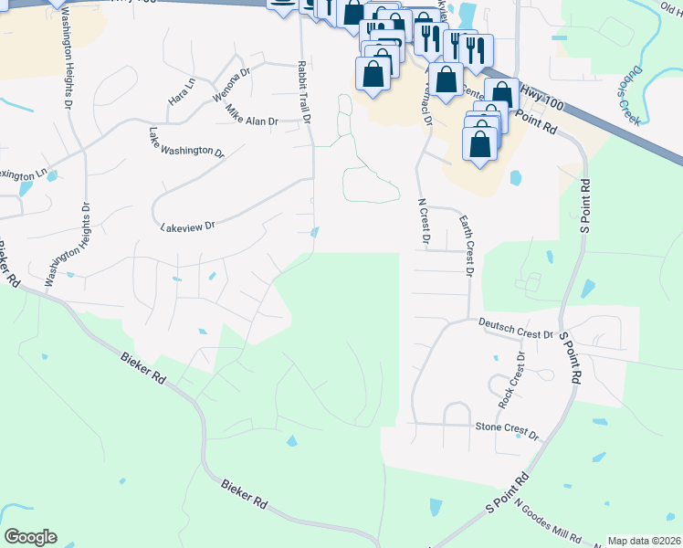 map of restaurants, bars, coffee shops, grocery stores, and more near in Washington
