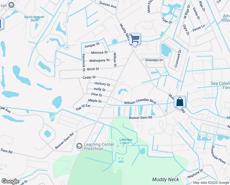 map of restaurants, bars, coffee shops, grocery stores, and more near 37848 Greenwich Lane in Ocean View