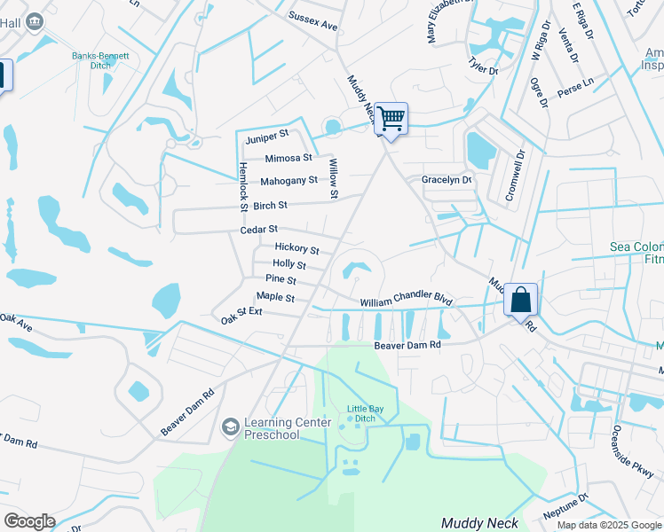 map of restaurants, bars, coffee shops, grocery stores, and more near 37848 Greenwich Lane in Ocean View