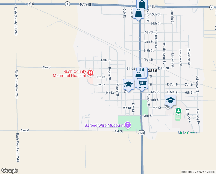 map of restaurants, bars, coffee shops, grocery stores, and more near 500-598 6th Street in La Crosse