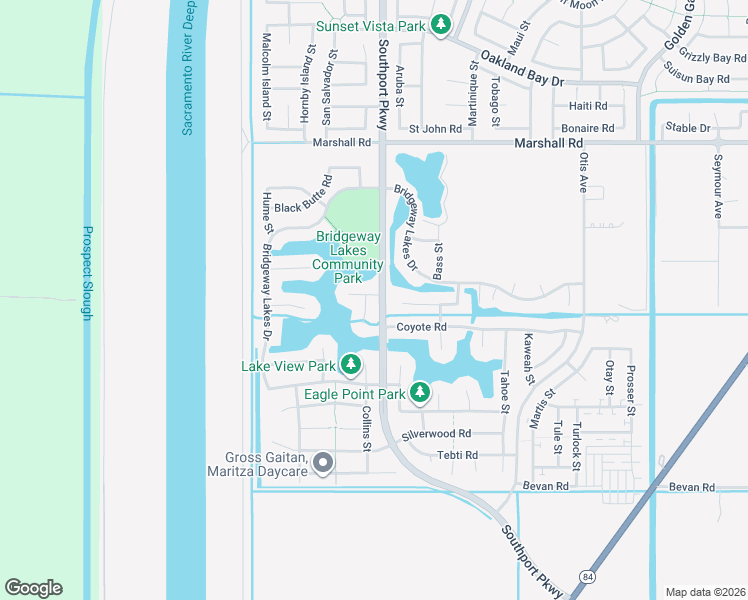 map of restaurants, bars, coffee shops, grocery stores, and more near 3790 Britton Place in West Sacramento