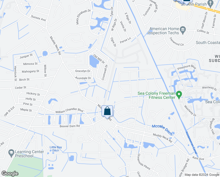 map of restaurants, bars, coffee shops, grocery stores, and more near 33121 Ogre Drive in Ocean View
