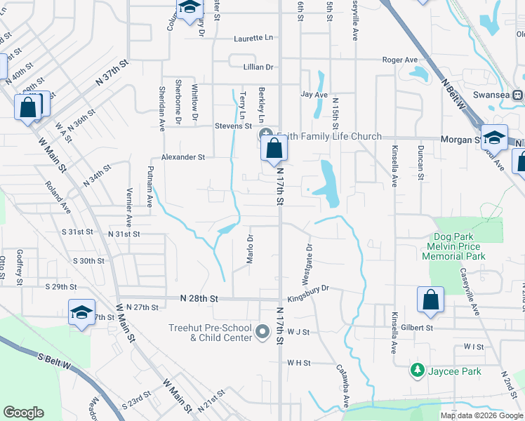 map of restaurants, bars, coffee shops, grocery stores, and more near 5 Manas Dr in Belleville