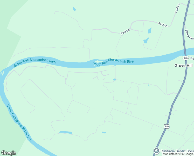 map of restaurants, bars, coffee shops, grocery stores, and more near 400 North Fork River Road in Shenandoah