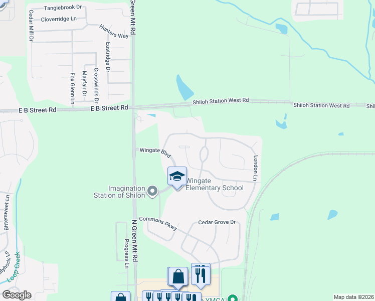 map of restaurants, bars, coffee shops, grocery stores, and more near 307 Berwick Crossing in Belleville