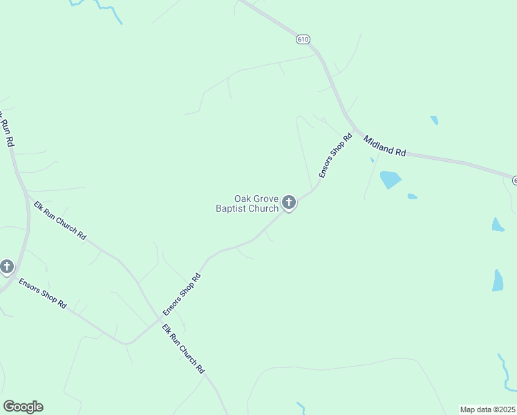 map of restaurants, bars, coffee shops, grocery stores, and more near 3480 Ensors Shop Road in Midland