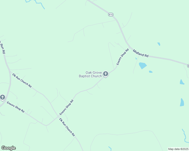 map of restaurants, bars, coffee shops, grocery stores, and more near 3480 Ensors Shop Road in Midland