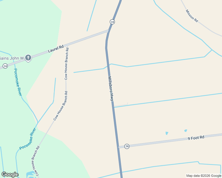 map of restaurants, bars, coffee shops, grocery stores, and more near 32626 Millsboro Highway in Millsboro