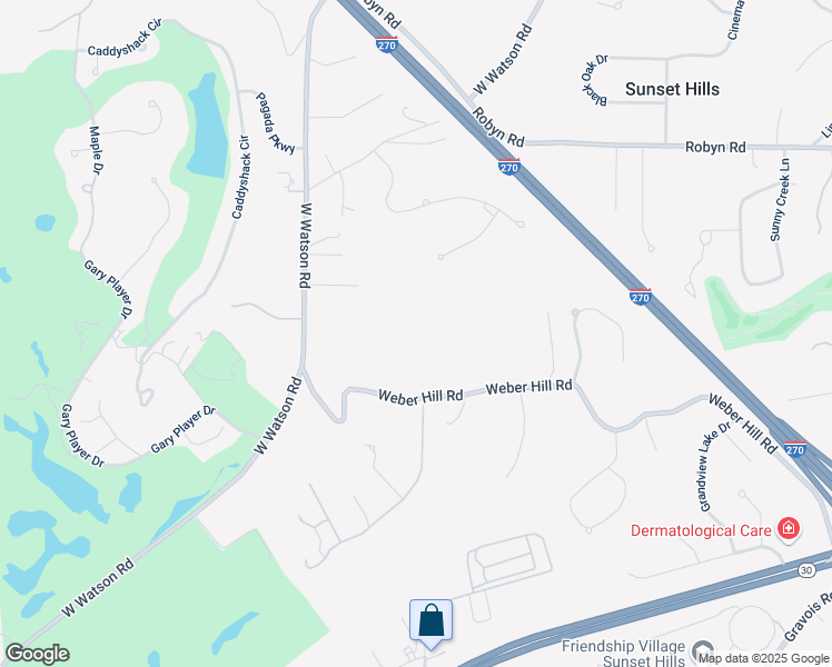 map of restaurants, bars, coffee shops, grocery stores, and more near in Sappington