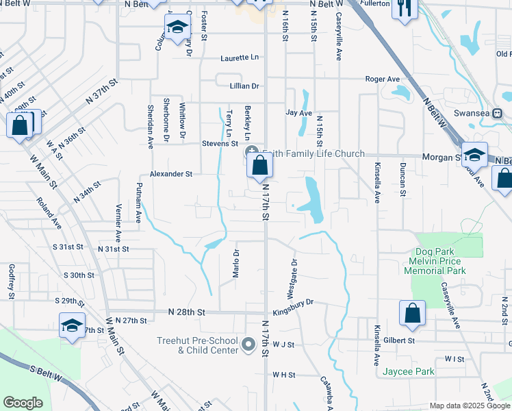 map of restaurants, bars, coffee shops, grocery stores, and more near 3 Hidden Valley Drive in Swansea