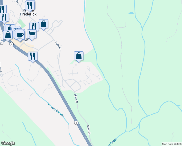 map of restaurants, bars, coffee shops, grocery stores, and more near 912 Colton Court in Prince Frederick