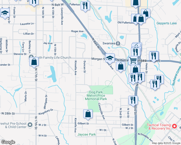 map of restaurants, bars, coffee shops, grocery stores, and more near 1623 Allen Drive in Swansea