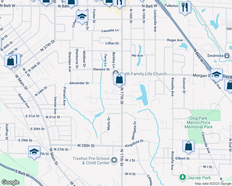 map of restaurants, bars, coffee shops, grocery stores, and more near 3 Hidden Valley Drive in Swansea